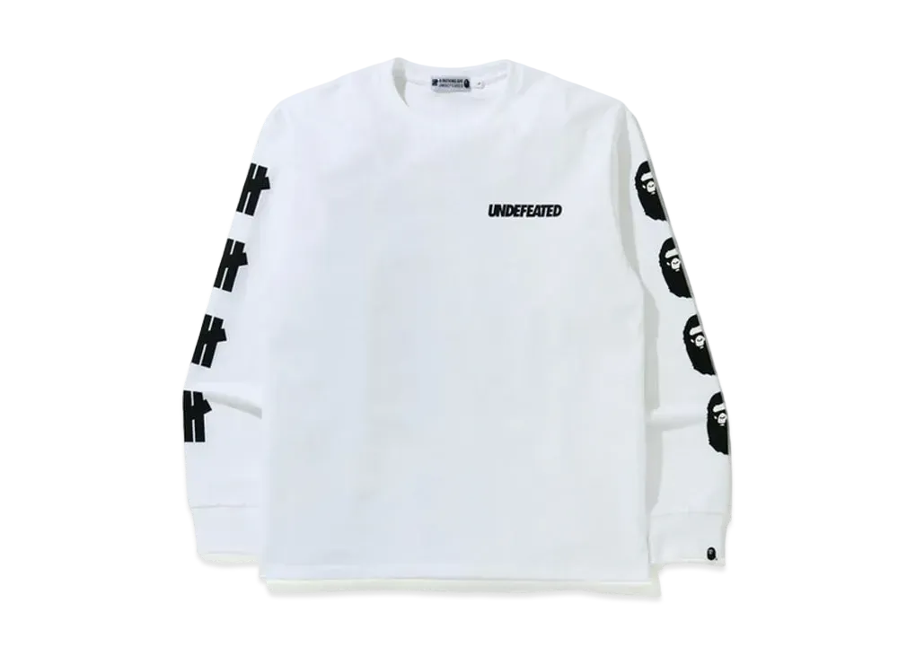 A BATHING APE / Undefeated 2 Long Sleeve Tee "White"
