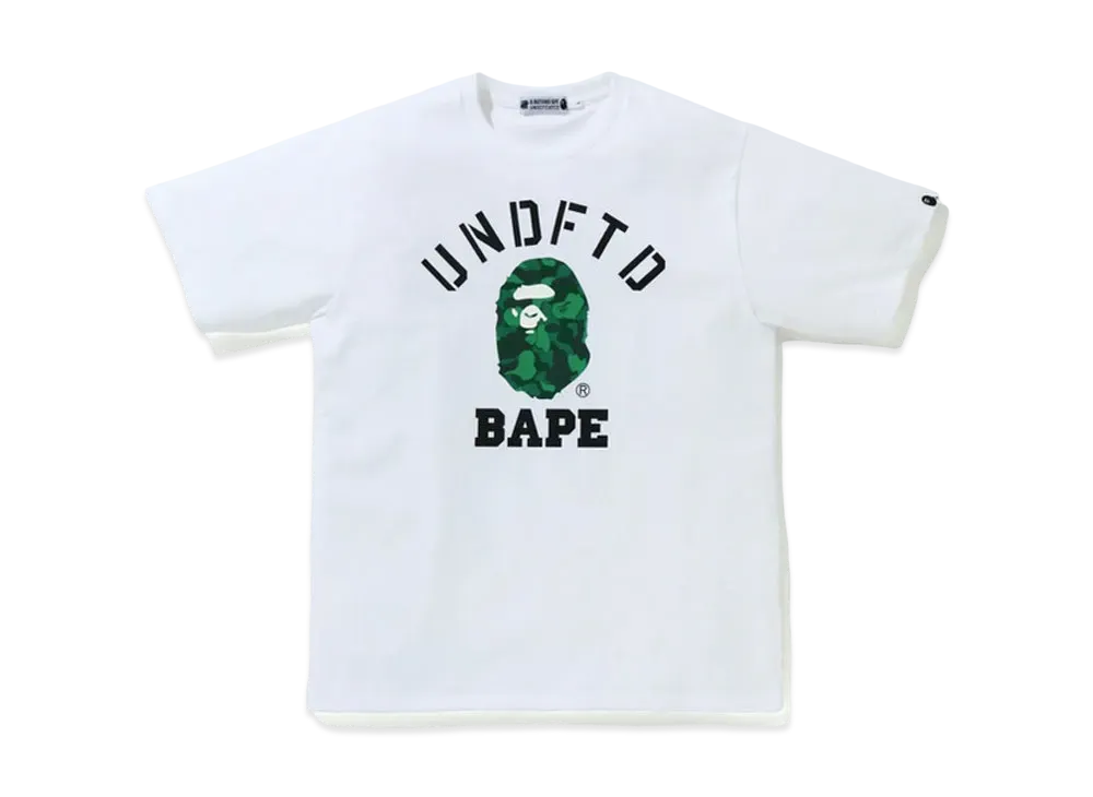 A BATHING APE / Undefeated College Tee "White"