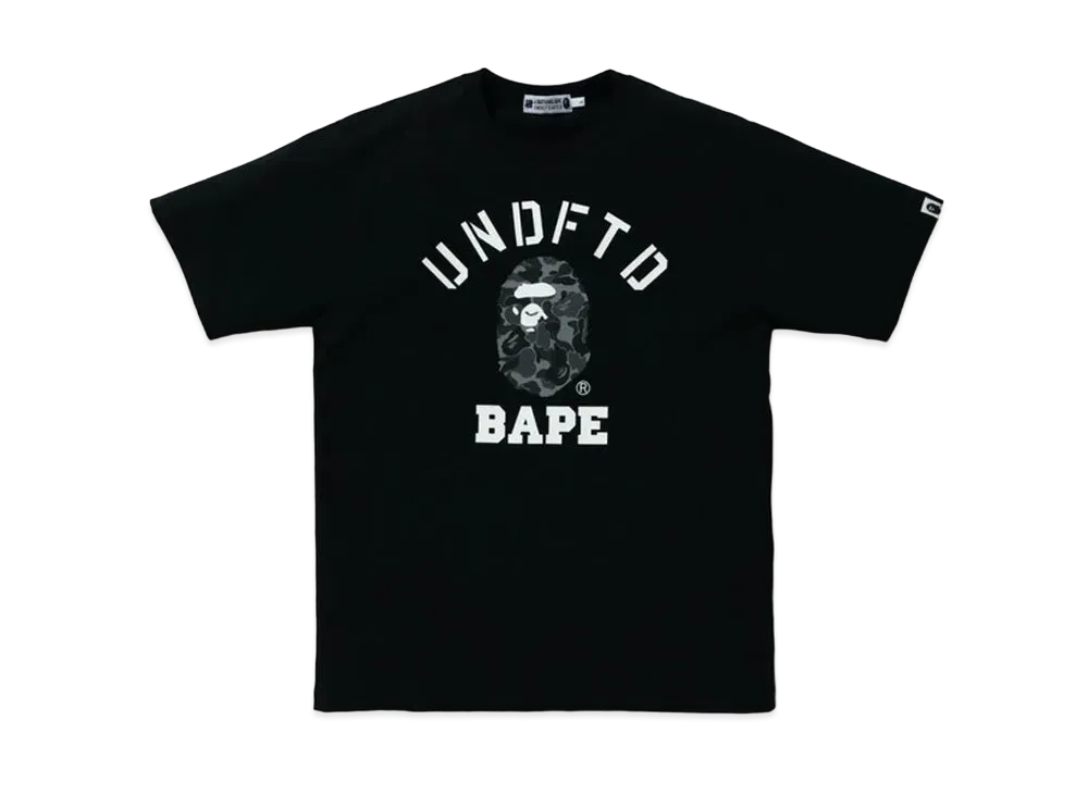 A BATHING APE / Undefeated College Tee "Black"