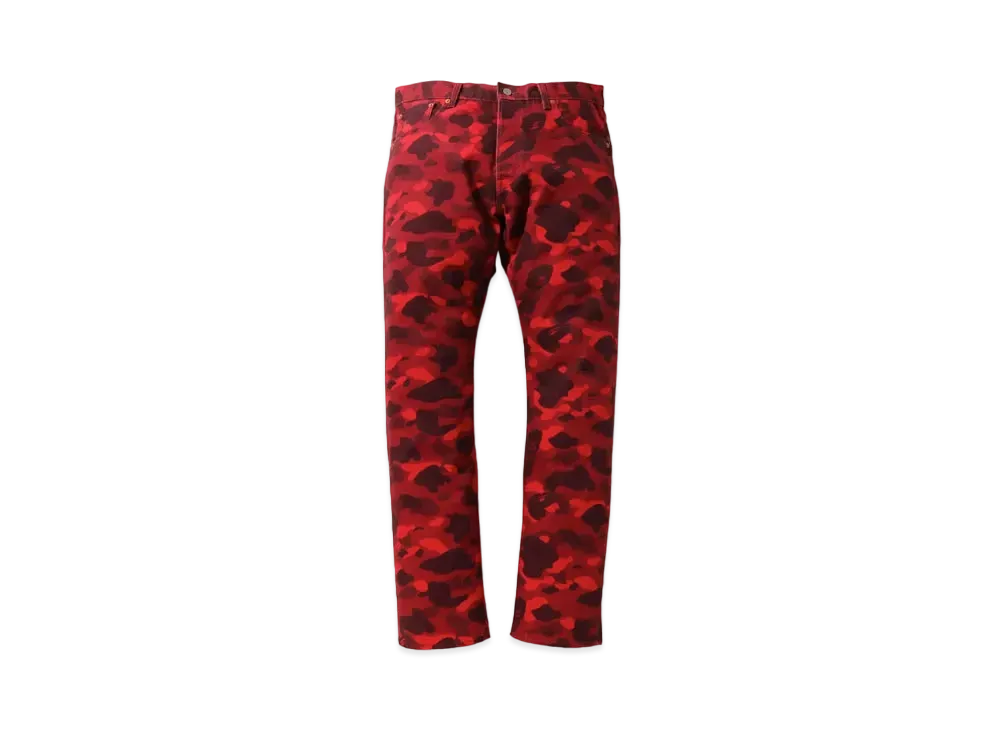 A BATHING APE / LEVI'S COLOR CAMO 501 '93 MODEL "Red Camo"