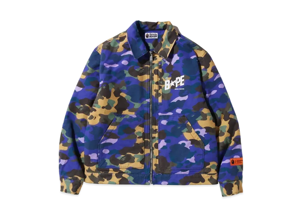 A BATHING APE X HERON PRESTON MIX 1ST CAMO DUCK TRACKER JACKET "Camo"