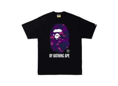 A BATHING APE COLOR CAMO BY BATHING APE TEE "Black Purple"
