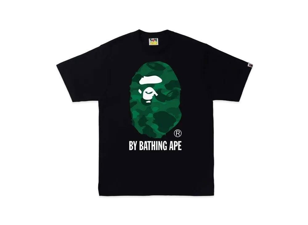 A BATHING APE COLOR CAMO BY BATHING APE TEE "Black Green"