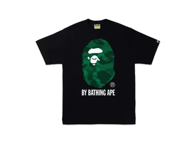 A BATHING APE COLOR CAMO BY BATHING APE TEE "Black Green"