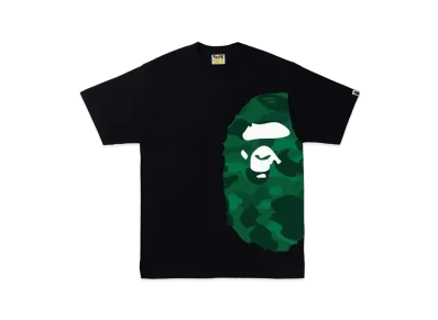 A BATHING APE COLOR CAMO SIDE BIG APE HEAD TEE "Black Green"