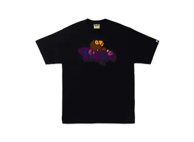 A BATHING APE COLOR CAMO MILO ON BAPE TEE "Black Purple"