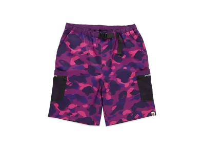 A BATHING APE COLOR CAMO MESH POCKET SHORTS "Purple"
