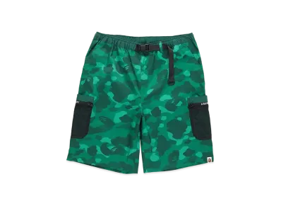 A BATHING APE COLOR CAMO MESH POCKET SHORTS "Green"