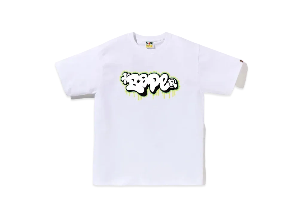 A BATHING APE Bape Graffiti Logo Tee "White"