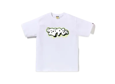 A BATHING APE Bape Graffiti Logo Tee "White"