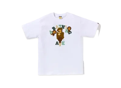 A BATHING APE Colors College Milo Tee "White"