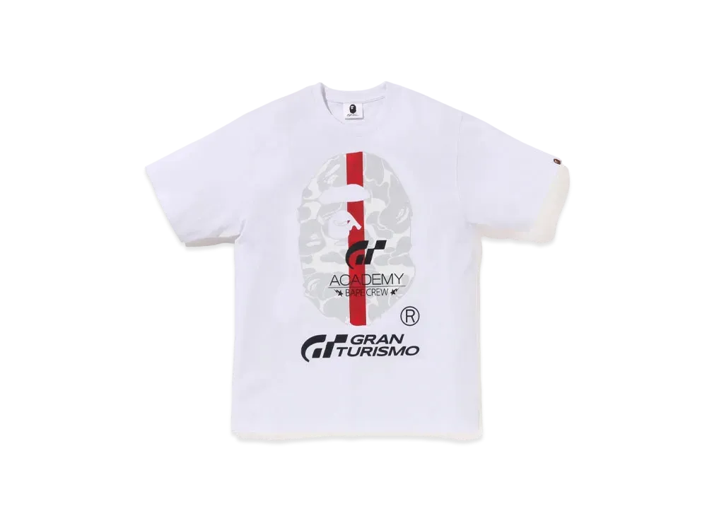 A BATHING APE x GRAN TURISMO Ape Head Tee #1 "White"
