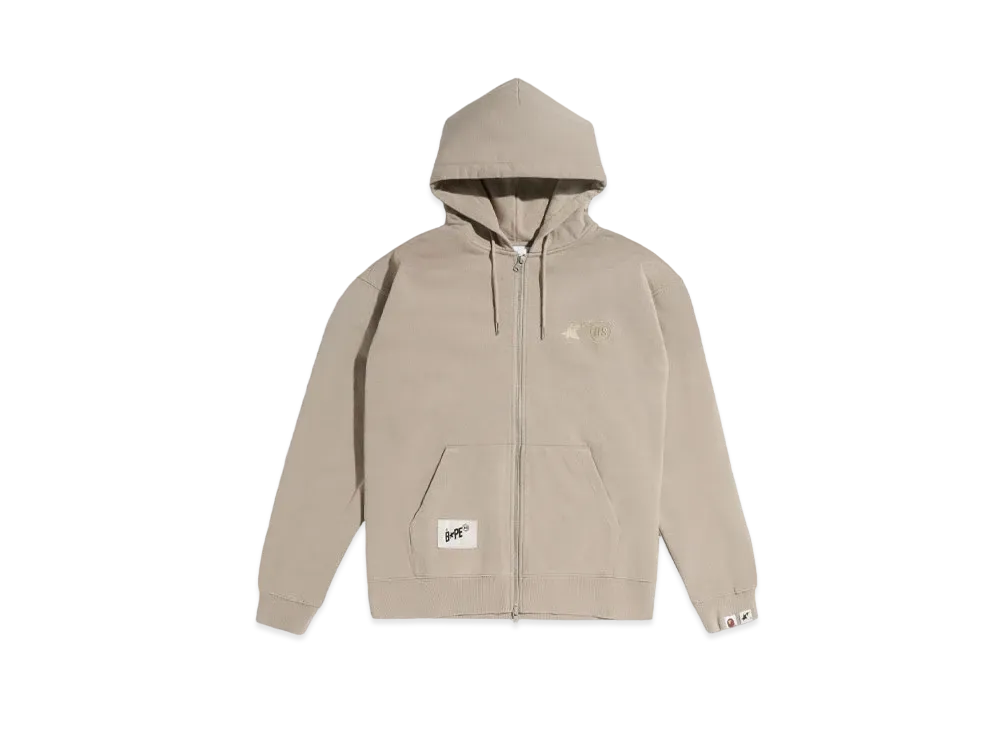 A BATHING APE x HIGHSNOBIETY Full Zip Hoodie "Beige"