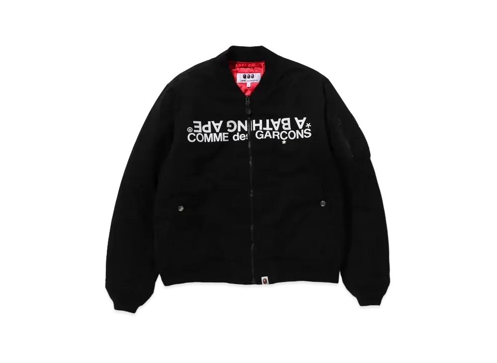 A BATHING APE x CDG OSAKA Bomber Jacket "Black"