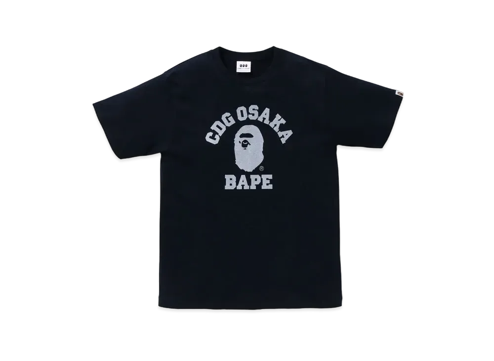 A BATHING APE x CDG OSAKA College Tee "Black"