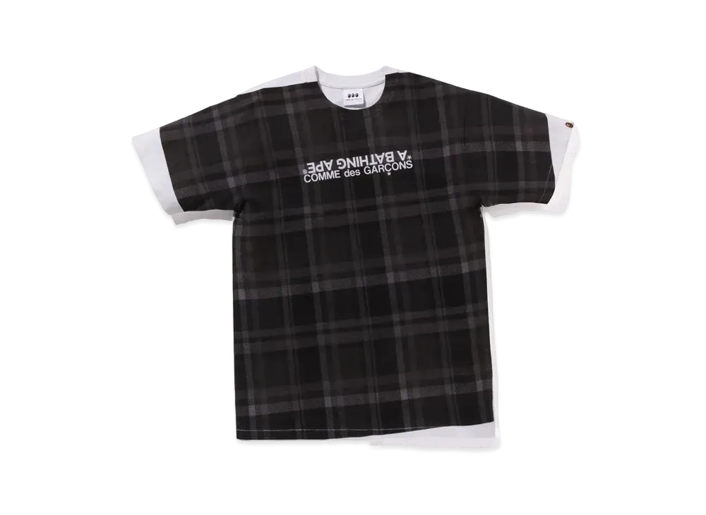 A BATHING APE x CDG OSAKA Overprint Tee "Charcoal"