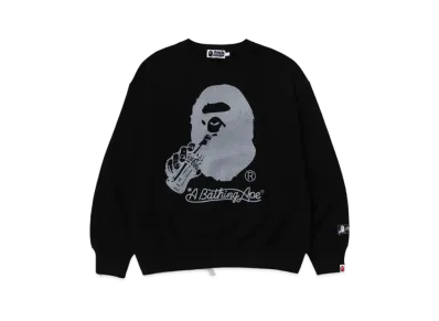 A BATHING APE x COCA COLA Ape Head Crewneck "Black"