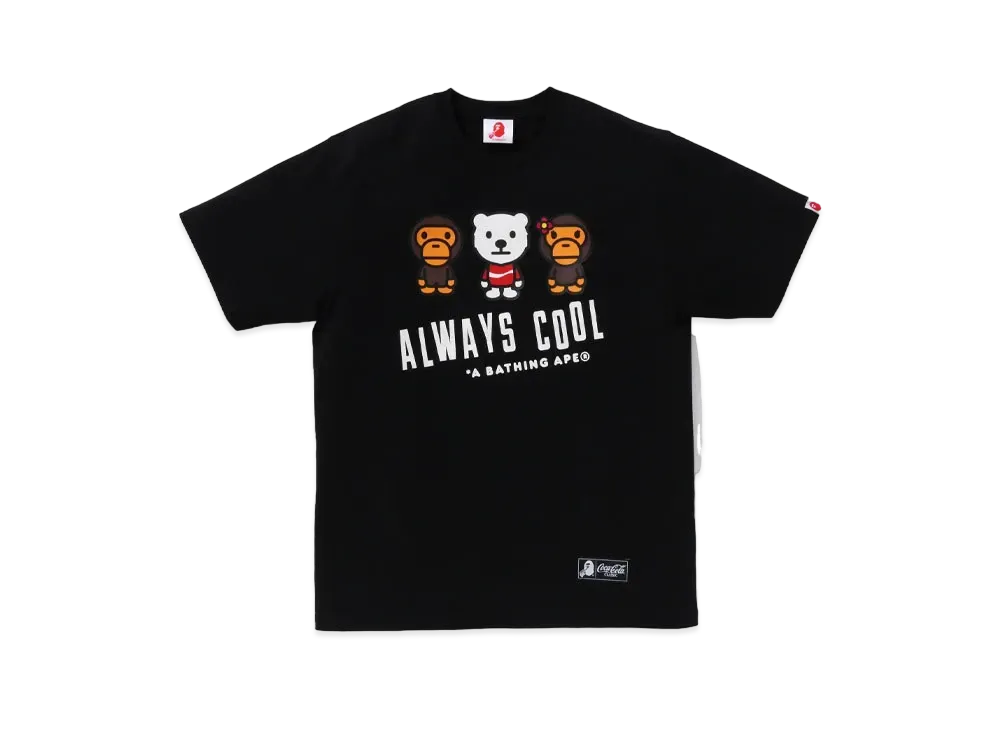 A BATHING APE x COCA COLA Milo Tee "Black"