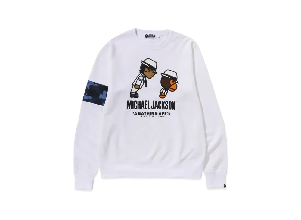 A BATHING APE x MICHAEL JACKSON Baby Milo Crewneck "White"
