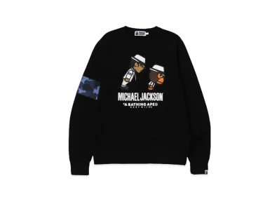 A BATHING APE x MICHAEL JACKSON Baby Milo Crewneck "Black"