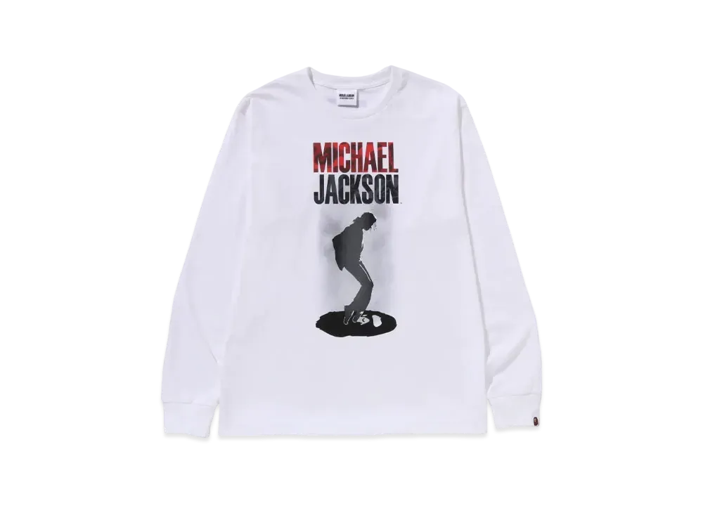 A BATHING APE x MICHAEL JACKSON L/S Tee "White"