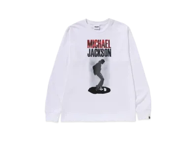 A BATHING APE x MICHAEL JACKSON L/S Tee "White"