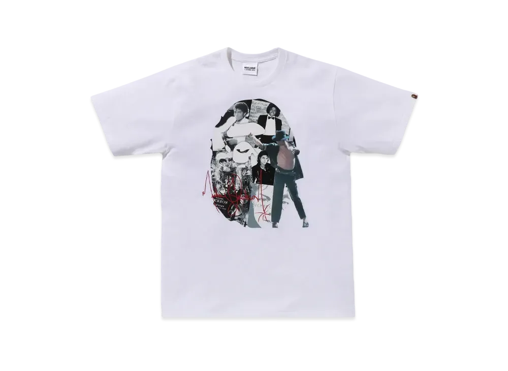 A BATHING APE x MICHAEL JACKSON Album Jacket Ape Head Tee "White"