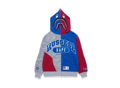 A BATHING APE x RUSSELL Shark Full Zip Hoodie "MULTI"