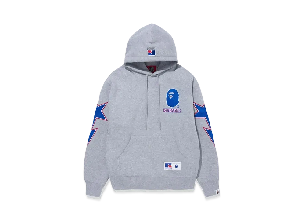 A BATHING APE x RUSSELL Pullover Hoodie "Gray"