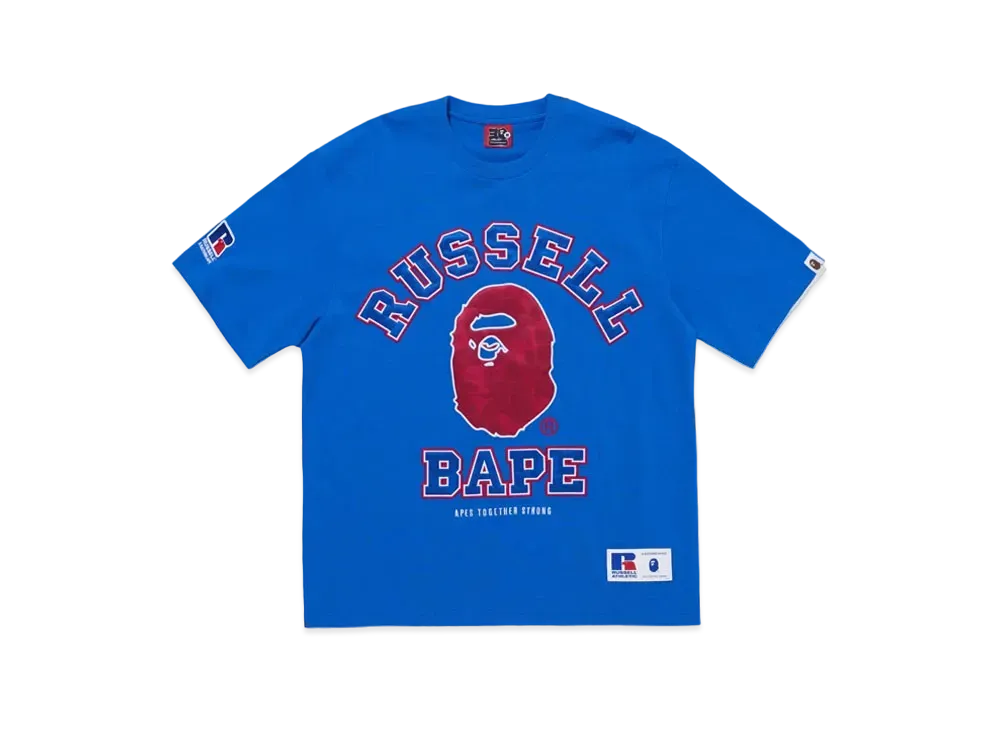 A BATHING APE x RUSSELL Tee "Blue"