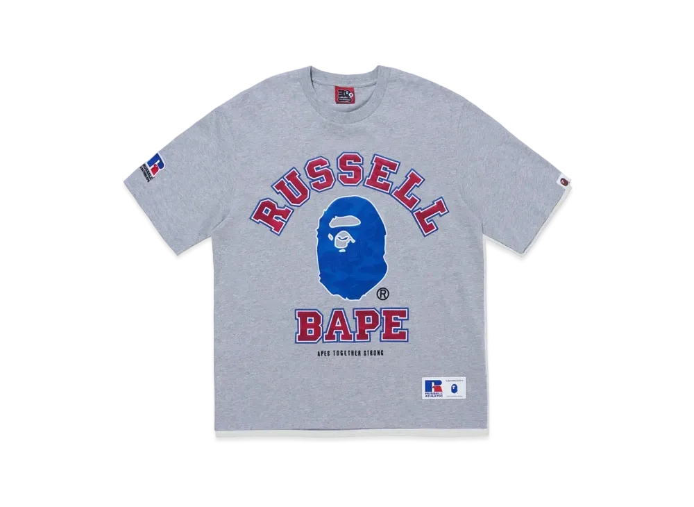 A BATHING APE x RUSSELL Tee "Gray"