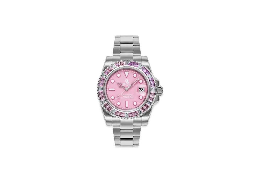 A BATHING APE Type 1 Bapex Crystal Stone "Pink"