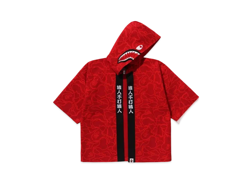 A BATHING APE 30th Anniversary Shark Kimono Jacket "Red"