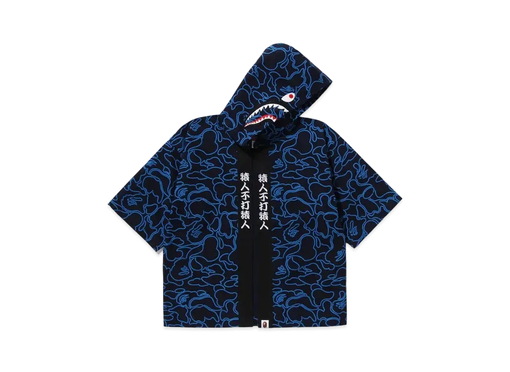 A BATHING APE 30th Anniversary Shark Kimono Jacket "Navy"