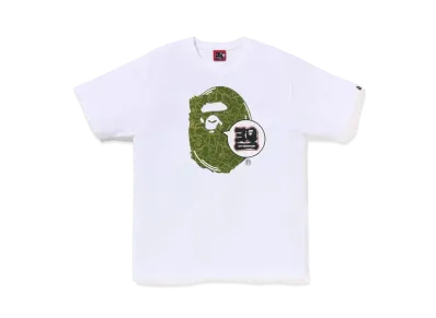 A BATHING APE 30th Anniversary Ape Head Tee "Green"