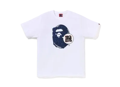 A BATHING APE 30th Anniversary Ape Head Tee "Navy"