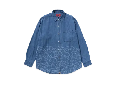 A BATHING APE 30th Anniversary Denim Shirt "Light Indigo"
