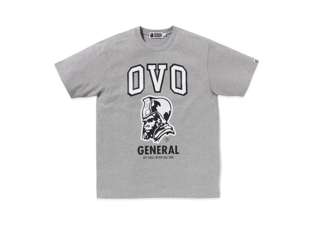 A BATHING APE x October's Very Own OVO General Tee Harajuku Store Limited "Gray"