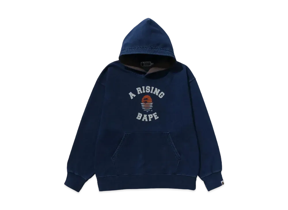 A RISING BAPE Indigo Pullover Hoodie "Indigo"