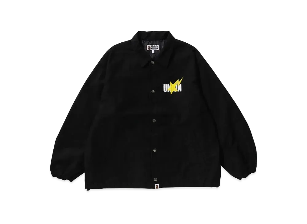 A BATHING APE x UNION Washed Coach Jacket "Black"