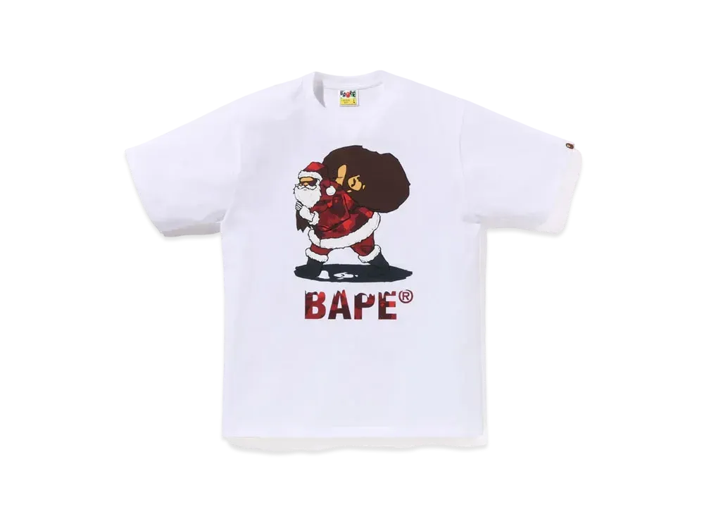 A BATHING APE Christmas Bape Tee "White"