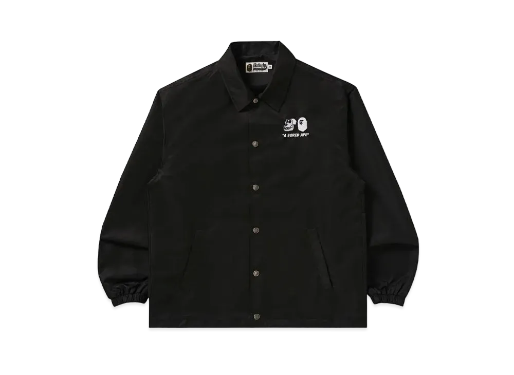 アベイシングエイプ x ボアード エイプ ヨット クラブ コーチ ジャケット "ブラック"