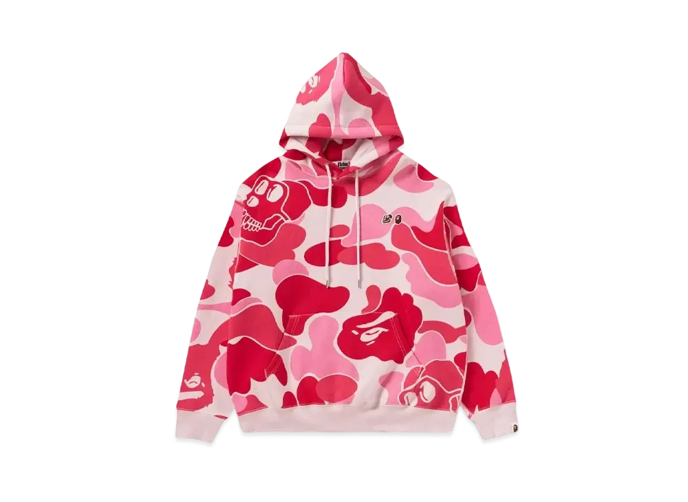 A BATHING APE x Bored Ape Yacht Club Camo Pullover Hoodie "Pink"
