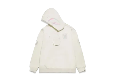 A BATHING APE x BURTON Shark Pullover Hoodie "White"