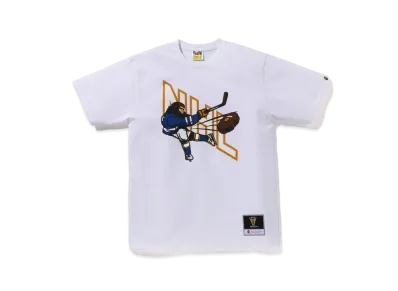 A BATHING APE x Mitchell & Ness x NHL Hockey Graphic Tee "White"