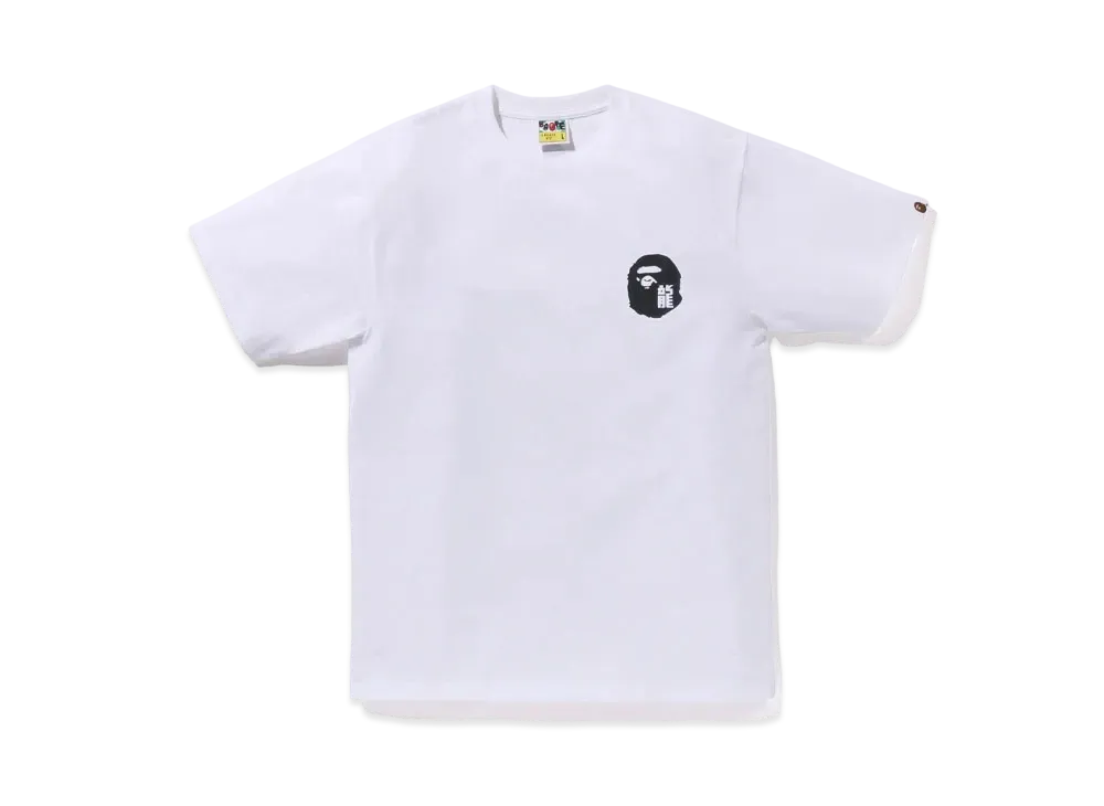 A BATHING APE Year Of Dragon Ape Face Tee "White"