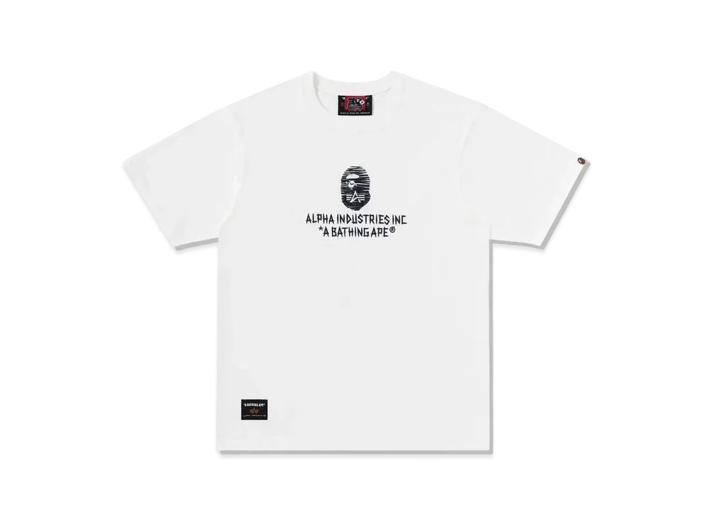 A BATHING APE x ALPHA INDUSTRIES Tee "Ivory"