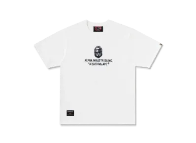 A BATHING APE x ALPHA INDUSTRIES Tee "Ivory"