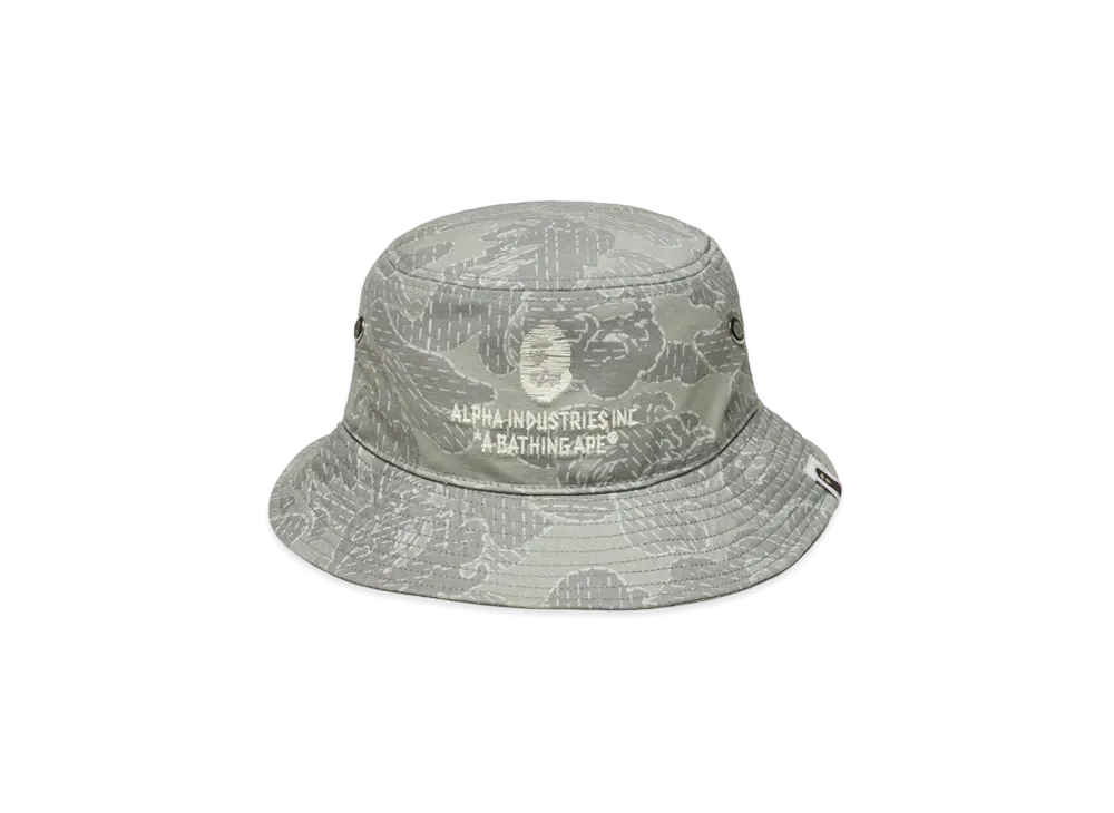 A BATHING APE x ALPHA INDUSTRIES Military Hat "Olive"