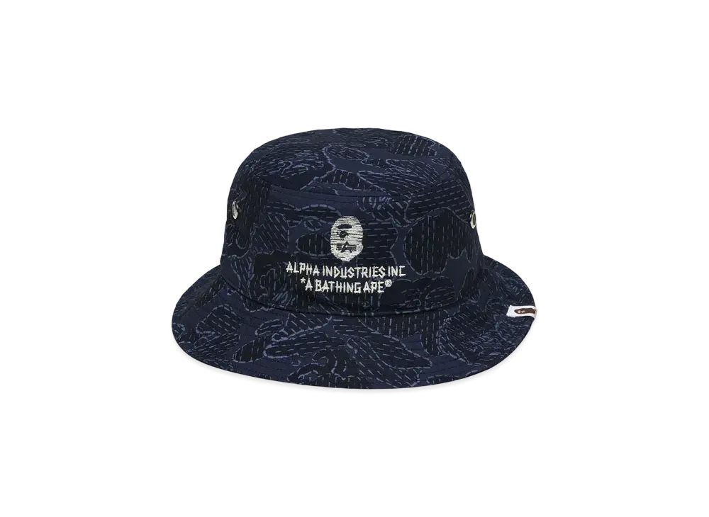 A BATHING APE x ALPHA INDUSTRIES Military Hat "Navy"